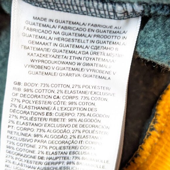 The North Face Men’s XXL Colorblock Hoodie Blue Green Yellow Pullover Sweatshirt - Picture 8 of 8